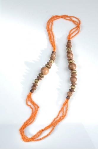 Намисто ELLOS 107 см помаранчевий -0021