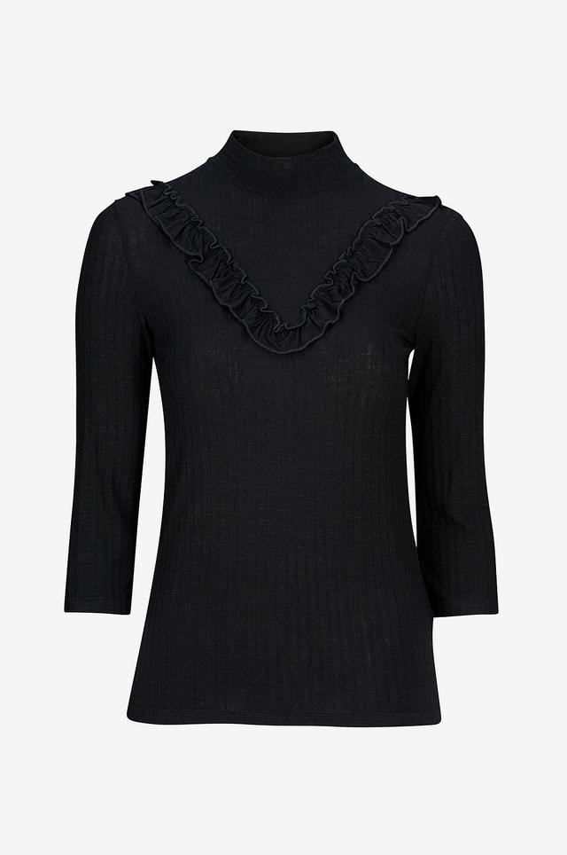 Топ Ellos з довгими рукавами 34/36 чорний -01