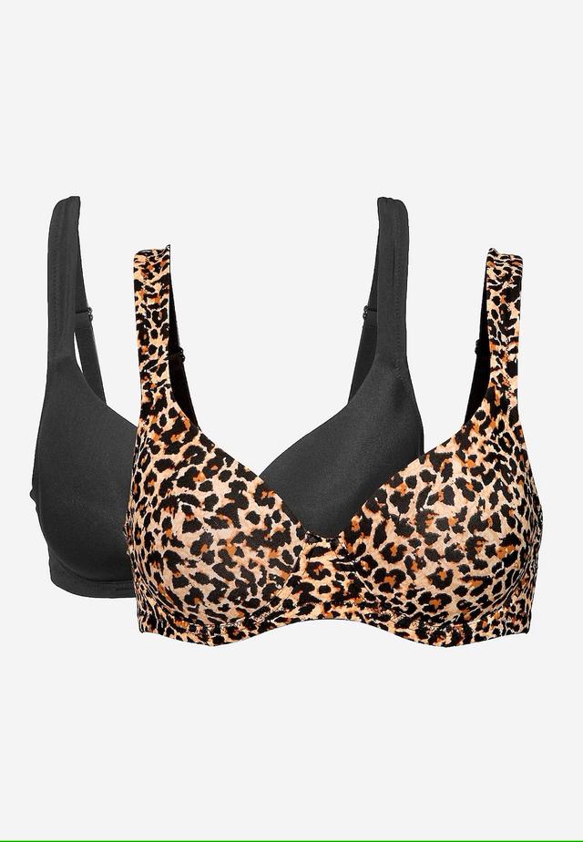 Бюстгалтери 2 в упаковці Cellbes 70B леопард+чорний -0189