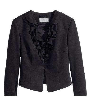 Піджак H&M з рюшами чорний (-7868)