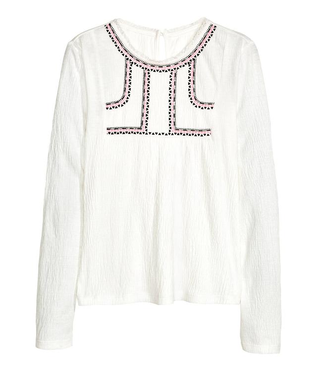 Блуза H&M 158/164(XS/S) біла -7179