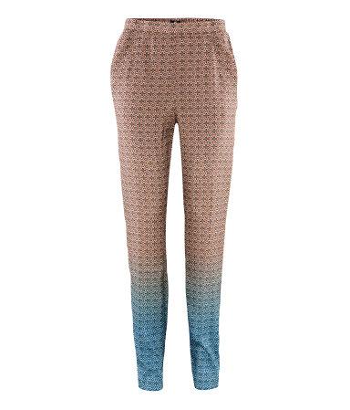 Штани Henness&Mauritz S голубий/коричневий -0289