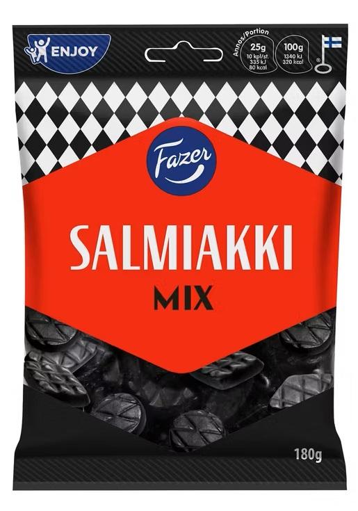 Жувальні цукерки з лакрицею, Fazer Mix, 200 г