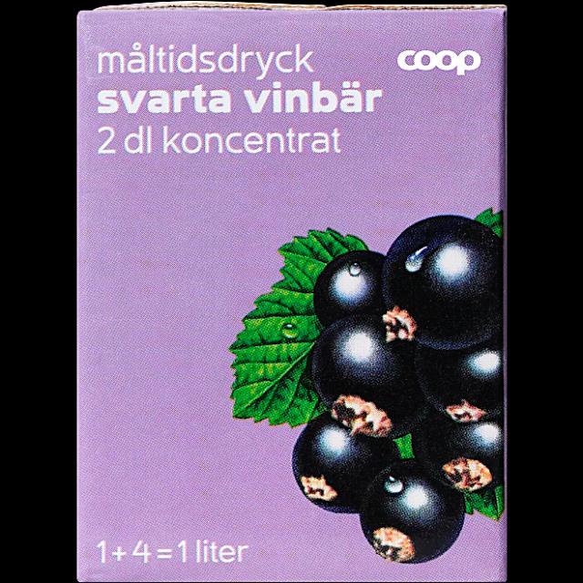 Ягідний концентрат чорна смородина, 200 мл Coop