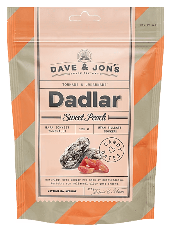 Фініки з ароматом солодкого персика DAVE & JON'S 125 г