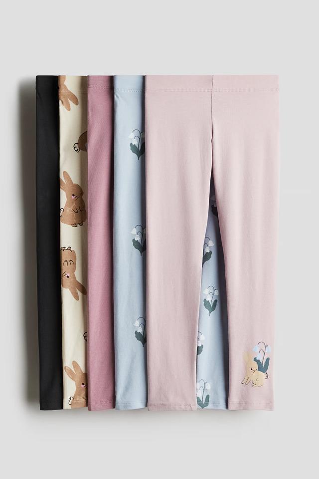 Легінси Hennes&Mauritz 5 в упаковці 128 рожеві/з малюнком (-128)
