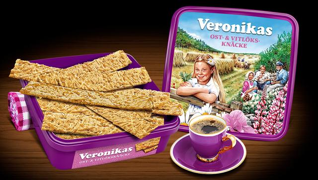 Сирно-часниковий крекер Veronikas Ost & Vitlöksknäcke, 300 г