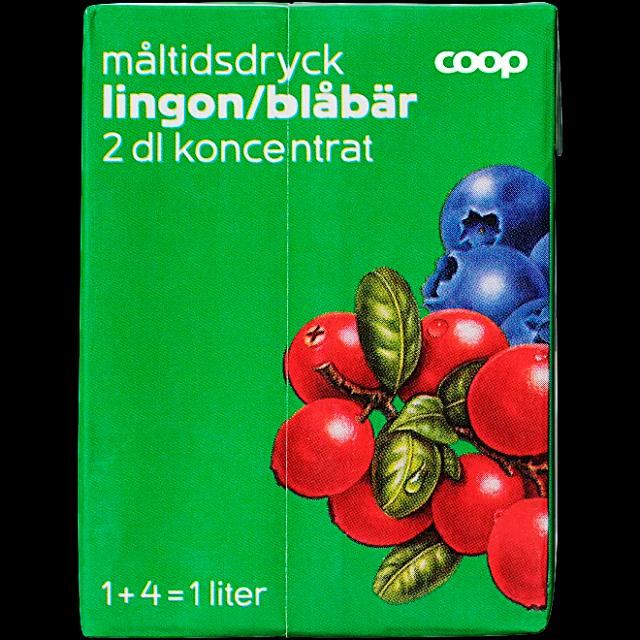 Ягідний концентрат брусниця+яблуко+чорниця, 200 мл Coop