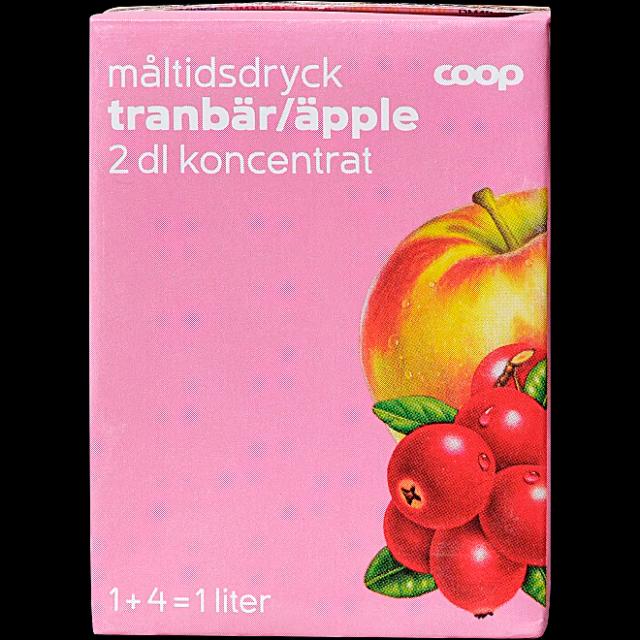 Фруктово-ягідний концентрат журавлина + яблуко Coop 200 мл