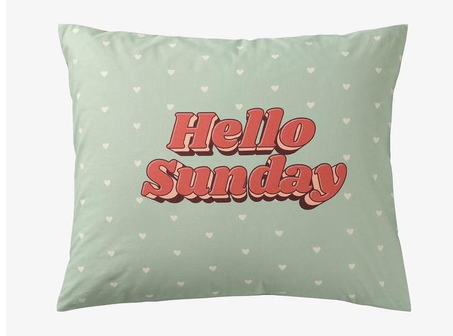 Наволочка Ellos Зелений з принтом, 50x60 -05