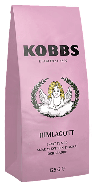 Чорний чай зі смаком айви, персика та вершків KOBBS, 125 г