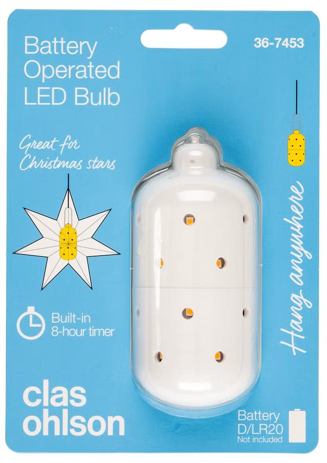 Джерело світла для декоративної зірки на батарейках LED,